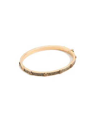 Tory Burch ミラー スタッド 5mm ヒンジ式ブレスレット ゴールド/クリスタル M - サムネイル1