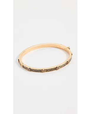 Tory Burch ミラー スタッド 5mm ヒンジ式ブレスレット ゴールド/クリスタル M - サムネイル2