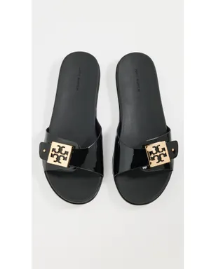 Tory Burch バックル付きスライドサンダル パーフェクトブラック/ゴールド - サムネイル2
