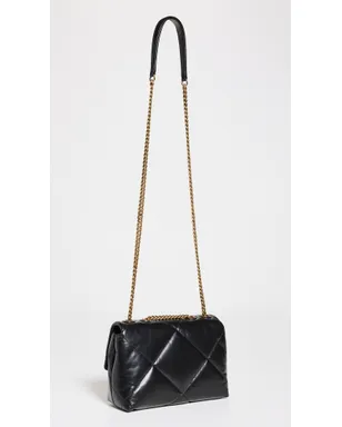 Tory Burch Kira ダイヤモンドキルト スモール コンバーチブル ショルダーバッグ ブラック ワンサイズ - サムネイル4