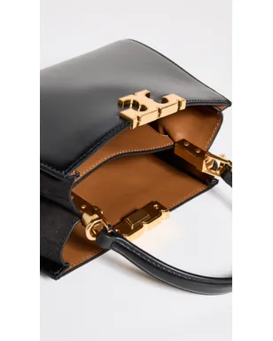 Tory Burch ミニエレノア サッチェル ブラック ワンサイズ - サムネイル6