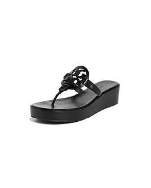 Tory Burch ミラー ウェッジサンダル 25mm パーフェクトブラック - サムネイル1