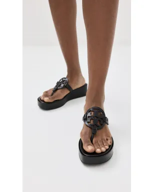 Tory Burch ミラー ウェッジサンダル 25mm パーフェクトブラック - サムネイル3