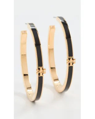 Tory Burch アイコンエナメル フープピアス - サムネイル2