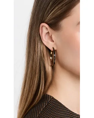 Tory Burch アイコンエナメル フープピアス - サムネイル3