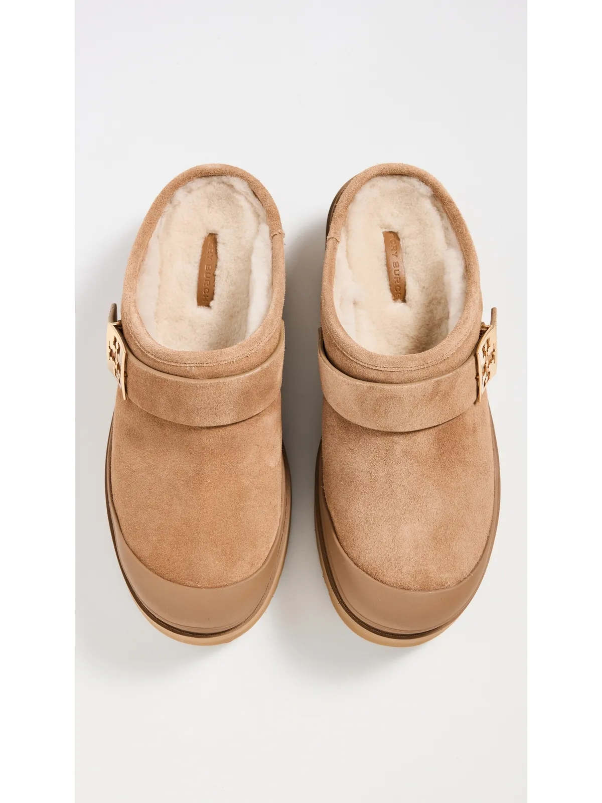 Tory Burch Mellow シアリング プラットフォームミュール ライトチェストナット/ゴールド 5 - 画像5