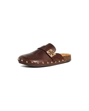 Tory Burch メロー スタッド ミュール ディープモカ/ゴールド - サムネイル1