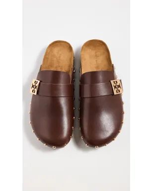 Tory Burch メロー スタッド ミュール ディープモカ/ゴールド - サムネイル5