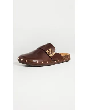 Tory Burch メロー スタッド ミュール ディープモカ/ゴールド - サムネイル2