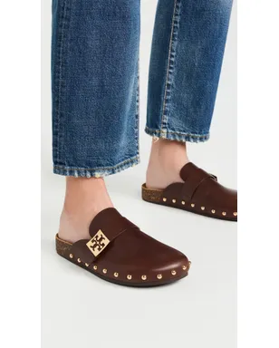 Tory Burch メロー スタッド ミュール ディープモカ/ゴールド - サムネイル3