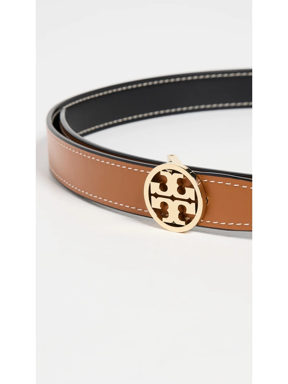 Tory Burch Miller スムース リバーシブル ベルト 1 ブラック/ウィスキー M - 画像6