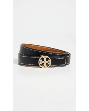 Tory Burch Miller スムース リバーシブル ベルト 1 ブラック/ウィスキー M - サムネイル2