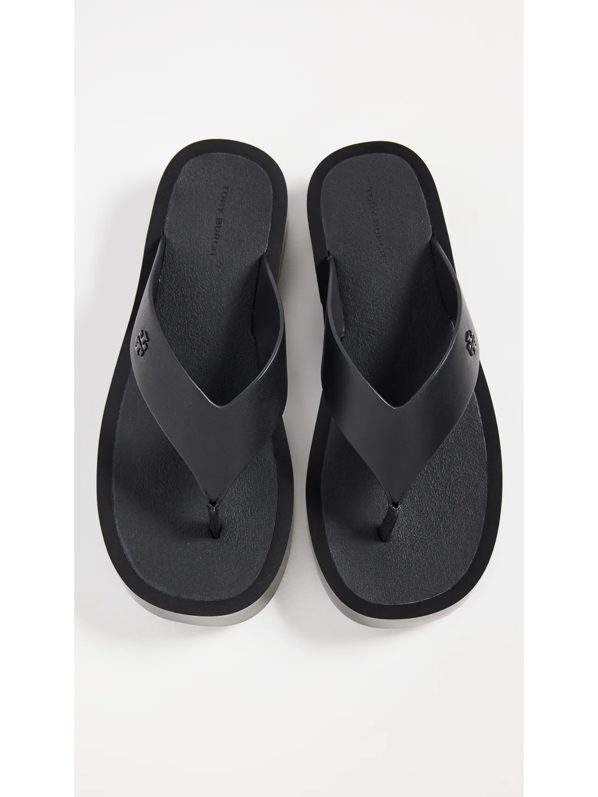 Tory Burch レザー プラットフォーム フリップフロップ - 画像5