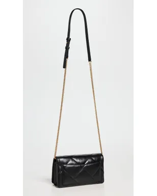 Tory Burch Kira Diamond Quilt Chain Wallet ブラック - サムネイル4