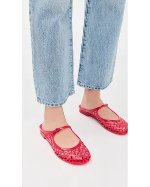 Tory Burch Mellow Mary Jane Jelly Flats Red Volcano - サムネイル3