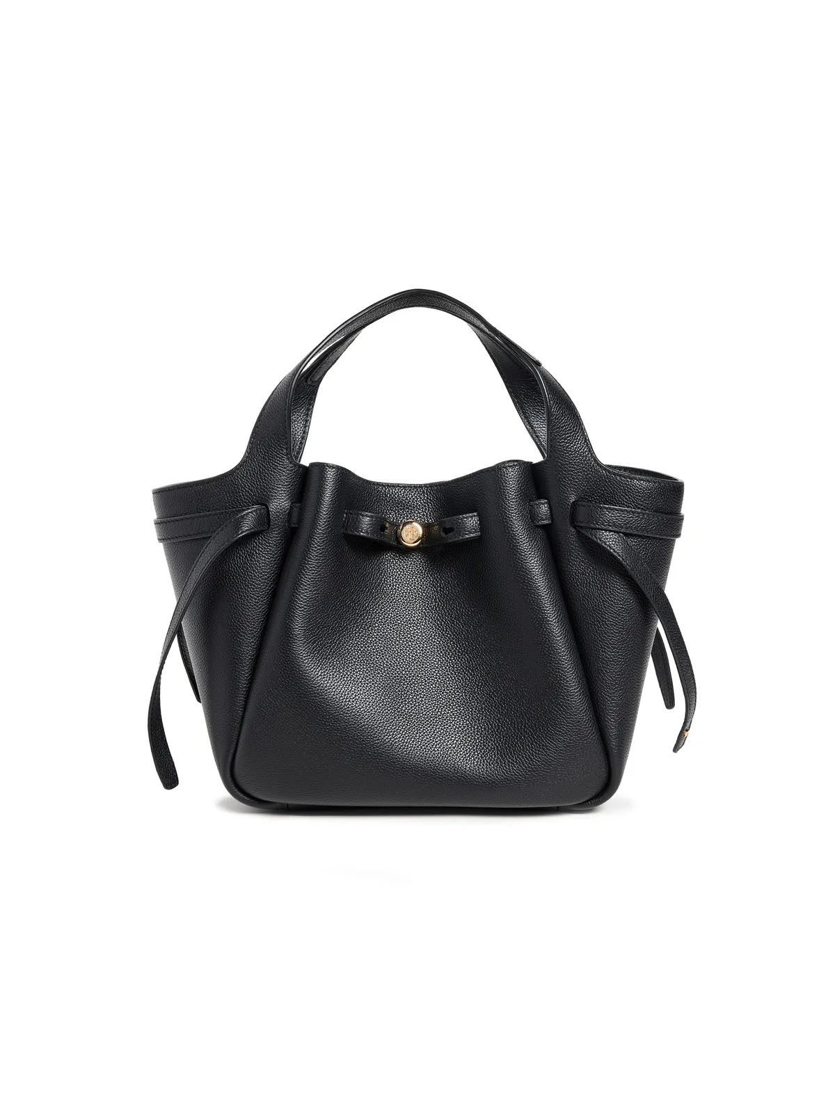 Tory Burch Romy ペブルドレザー サッチェル ブラック ワンサイズ - 画像1
