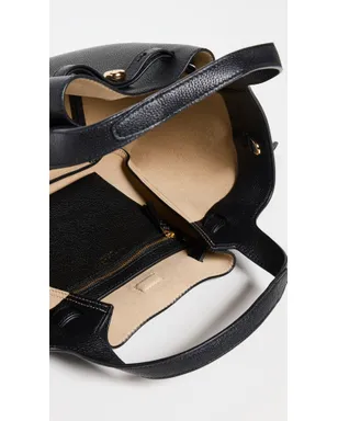 Tory Burch Romy ペブルドレザー サッチェル ブラック ワンサイズ - サムネイル6