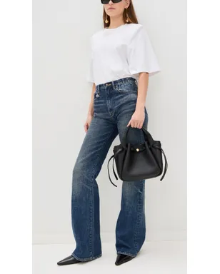Tory Burch Romy ペブルドレザー サッチェル ブラック ワンサイズ - サムネイル3