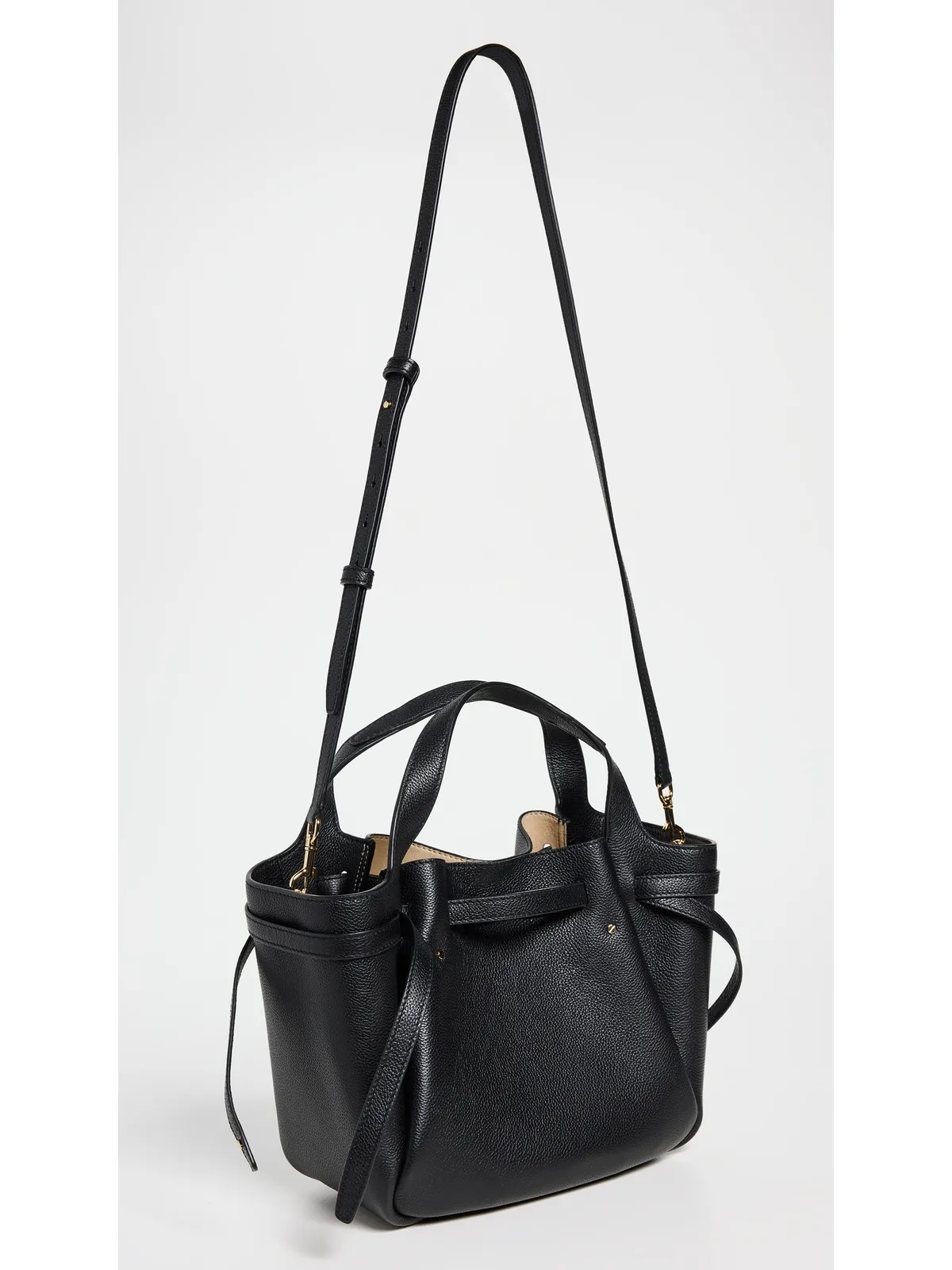 Tory Burch Romy ペブルドレザー サッチェル ブラック ワンサイズ - 画像4