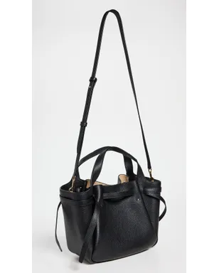 Tory Burch Romy ペブルドレザー サッチェル ブラック ワンサイズ - サムネイル4