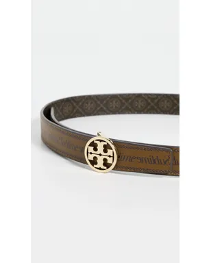 Tory Burch ミラーベルト モノグラム柄 コーティングキャンバス ゴールドバックル - サムネイル6