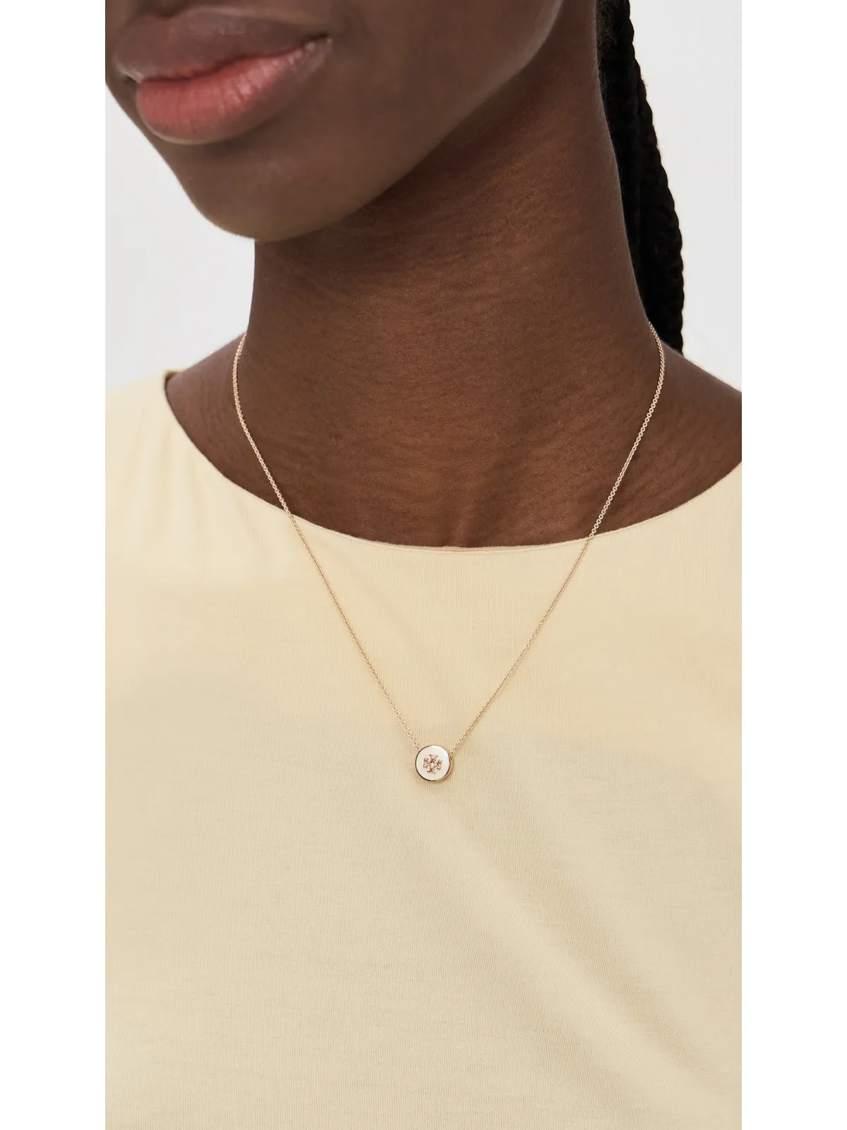 Tory Burch アイコン エナメル ペンダント ネックレス - 画像3