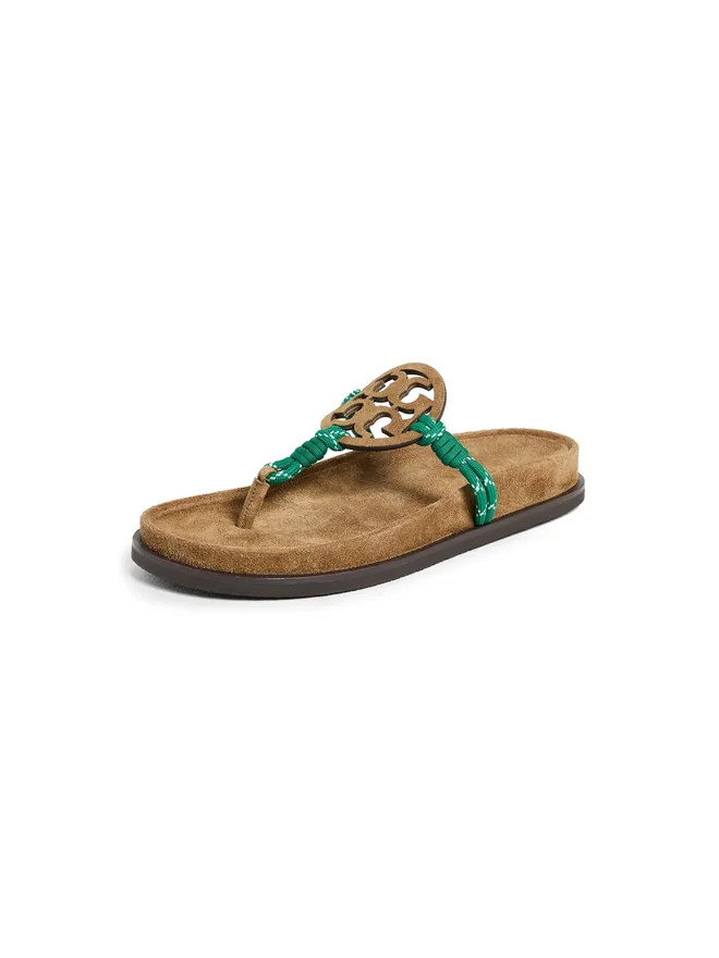 Tory Burch Tory Burch ミラー ロープ クラウド サンダル アルセ/グリーン マルチの商品画像