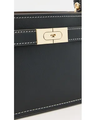 Tory Burch Lee Radziwill スムーストップハンドル・ペティートバッグ ブラック ワンサイズ - サムネイル5