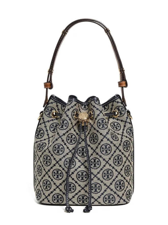 Tory Burch Tory Burch モノグラム バケットバッグ ネイビーの商品画像