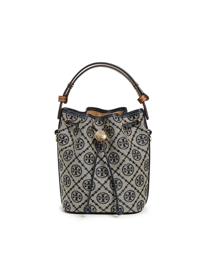 Tory Burch Tory Burch T Monogram ミニ バケットバッグ ネイビーの商品画像