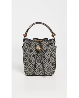 Tory Burch T Monogram ミニ バケットバッグ ネイビー - サムネイル2