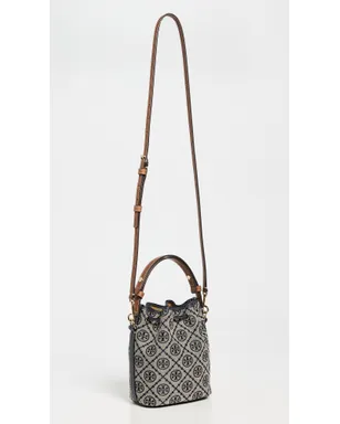 Tory Burch T Monogram ミニ バケットバッグ ネイビー - サムネイル4