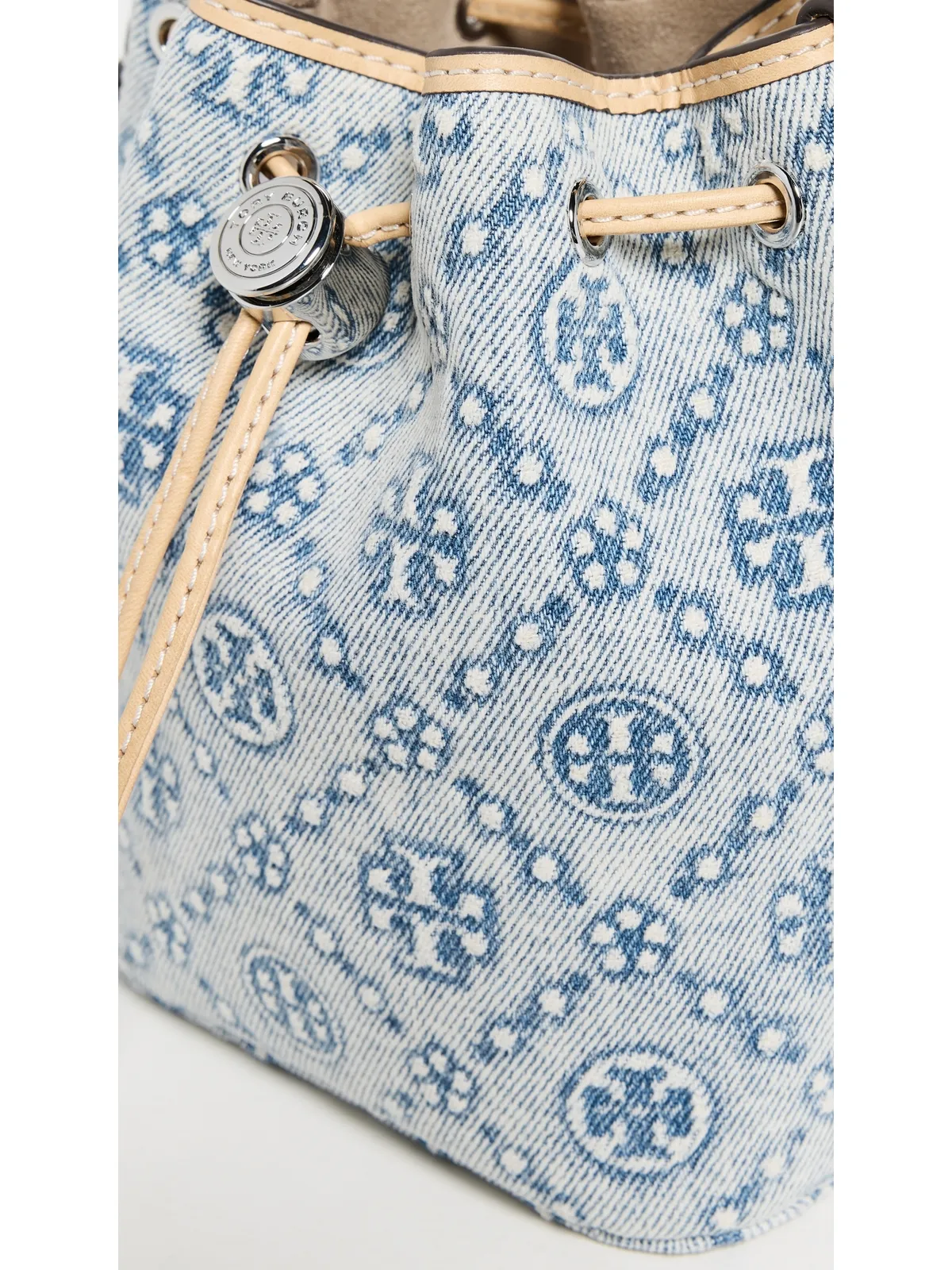 Tory Burch Tモノグラムデニムミニバケットバッグ パウダーブルー ワンサイズ - 画像5