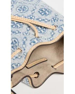 Tory Burch Tモノグラムデニムミニバケットバッグ パウダーブルー ワンサイズ - サムネイル6