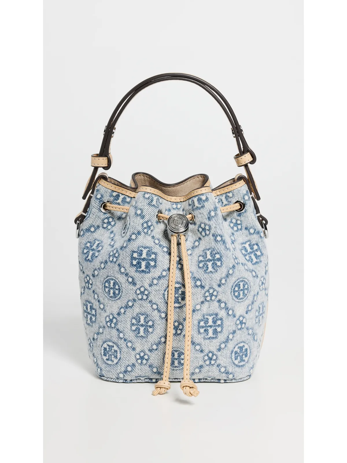 Tory Burch Tモノグラムデニムミニバケットバッグ パウダーブルー ワンサイズ - 画像2