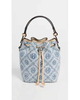 Tory Burch Tモノグラムデニムミニバケットバッグ パウダーブルー ワンサイズ - サムネイル2