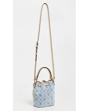 Tory Burch Tモノグラムデニムミニバケットバッグ パウダーブルー ワンサイズ - サムネイル4