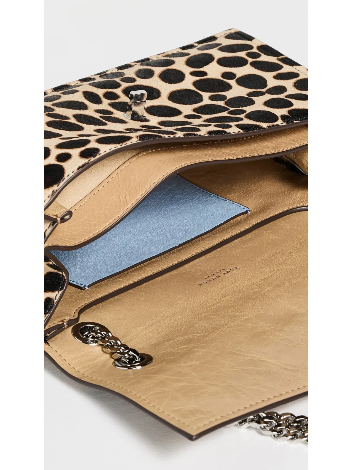 Tory Burch Kira Turn-Lock ヘアカルフ ショルダーバッグ トレンチ/ブラック - 画像6