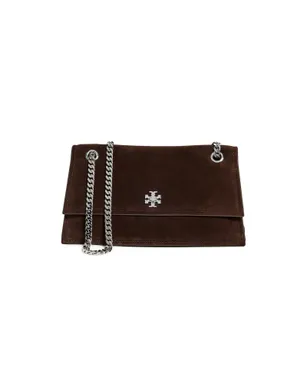 Tory Burch キラターンロック スエード ショルダーバッグ ダークココア - サムネイル1