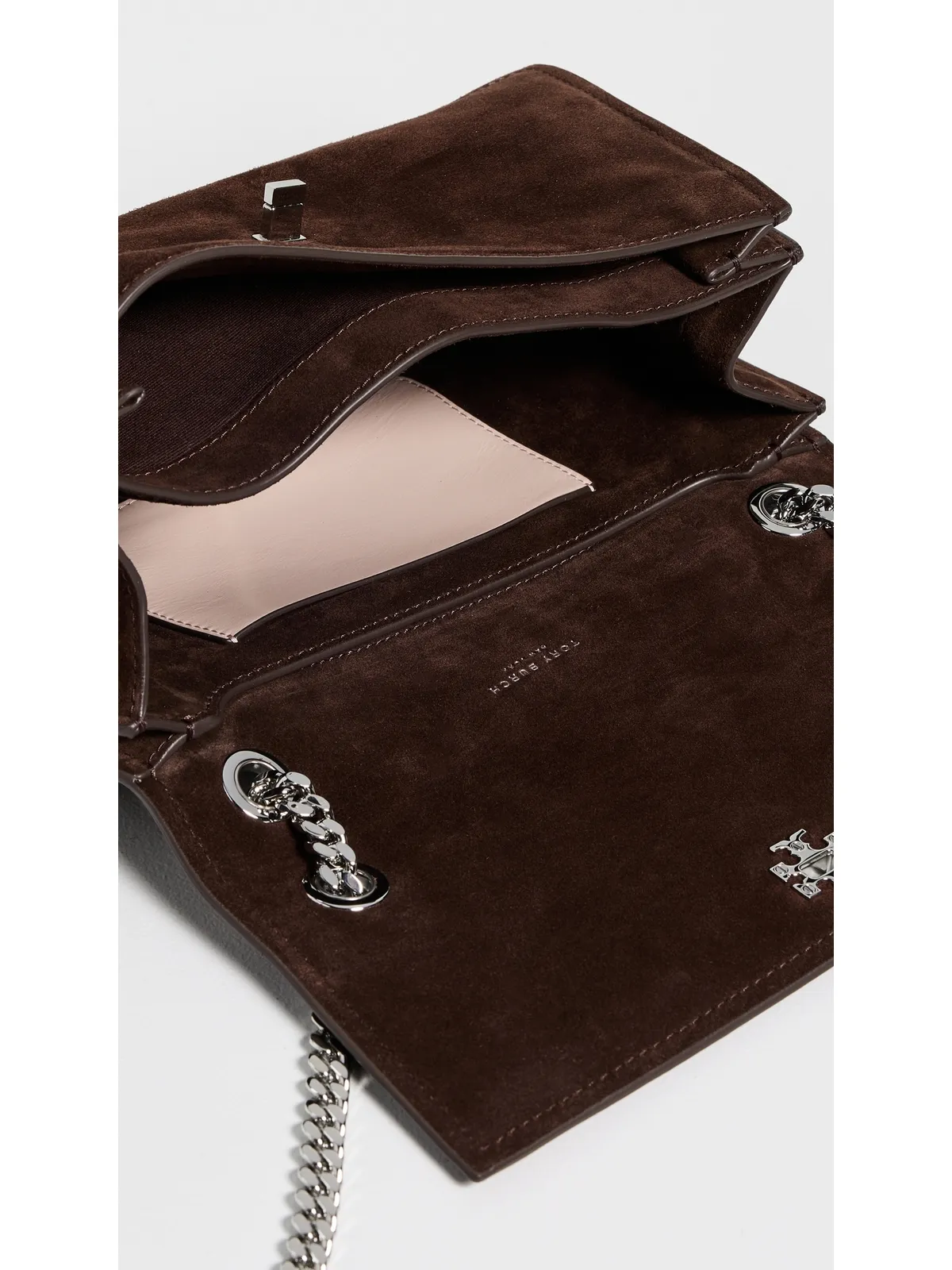 Tory Burch キラターンロック スエード ショルダーバッグ ダークココア - 画像6