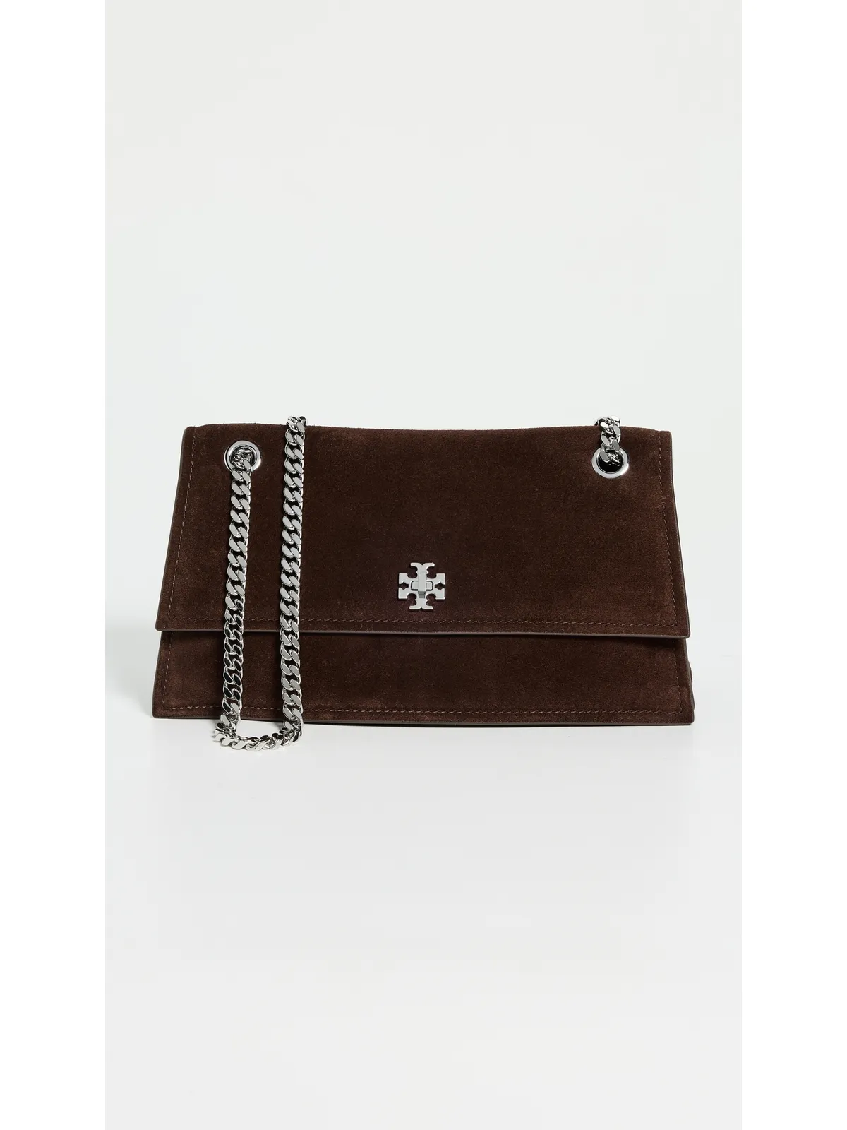 Tory Burch キラターンロック スエード ショルダーバッグ ダークココア - 画像2
