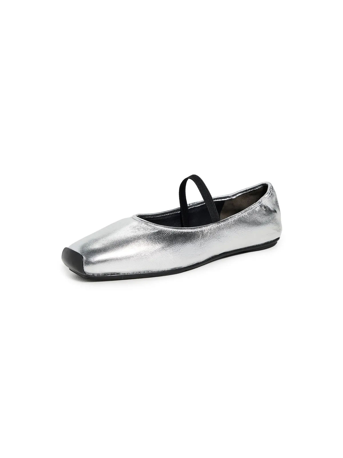 ビンテージ Tory Burch ランウェイ バレエフラット Silver/Perfect Black - 画像1