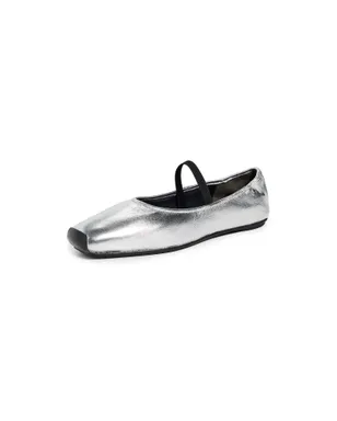 ビンテージ Tory Burch ランウェイ バレエフラット Silver/Perfect Black - サムネイル1