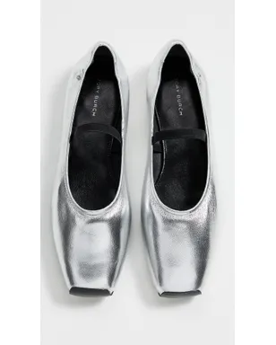 ビンテージ Tory Burch ランウェイ バレエフラット Silver/Perfect Black - サムネイル5