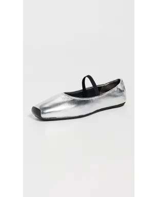 ビンテージ Tory Burch ランウェイ バレエフラット Silver/Perfect Black - サムネイル2