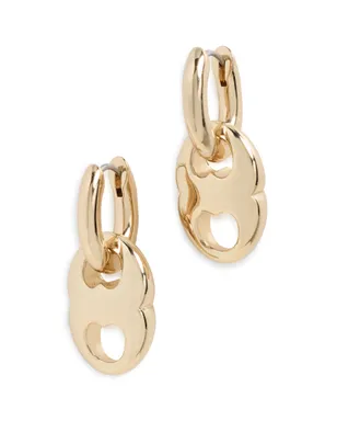 Tory Burch ジェミニリンク フープピアス ライトブラス - サムネイル1