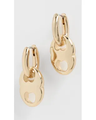 Tory Burch ジェミニリンク フープピアス ライトブラス - サムネイル2