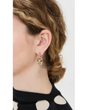 Tory Burch ジェミニリンク フープピアス ライトブラス - サムネイル3