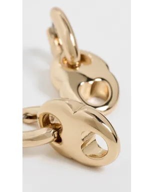 Tory Burch ジェミニリンク フープピアス ライトブラス - サムネイル4