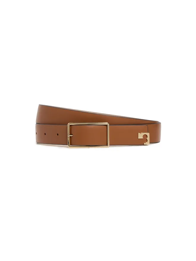 Tory Burch Tory Burch エレノア バックル ベルト エイジドタン／ゴールドの商品画像
